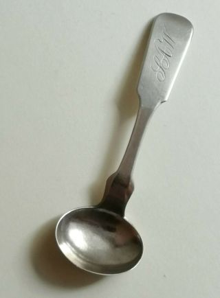 Rare Antique Georgian C.  1802 Hallmarked Silver Salt Mustard Spoon - No Res