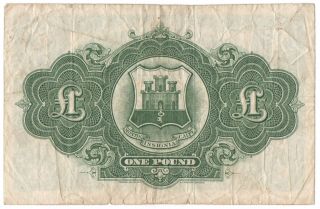 Rare £1 Pound Banknote - GIBRALTAR - 1971.  (3127) 2