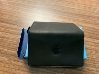 Rare Apple Logo Employee Business Card Holder - BLK LEATHER - corporate 2