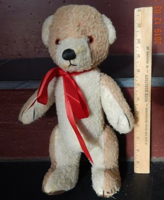 Vintage 12” Chad Valley Co.  Ltd.  Teddy Bear – Movable Arms,  Legs,  Head