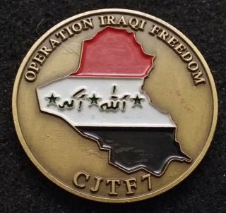 Rare Joint Task Force 7 Oif 101st Airborne Division Iraq Cjtf7 Us Challenge Coin