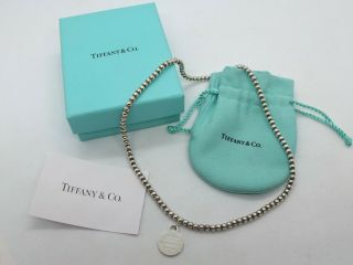 Tiffany & Co Mini Ball Round Return To Necklace Chain - Rare Retired Authentic