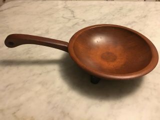 Vintage Munising 3 Footed Wooden Serving Bowl With Handle