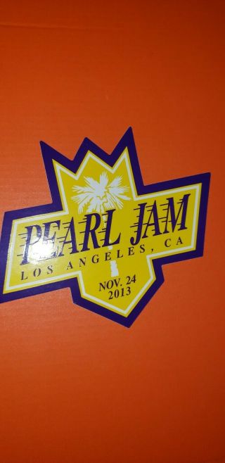 Pearl Jam Vedder Sticker Rare Lakers 2014 Los Angeles Ca
