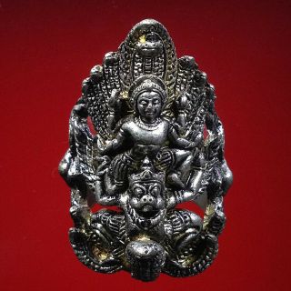 Thai Amulet Buddha Ring Phra Lp Karhong Powerful Luck Wealth Size 11.  5 Us