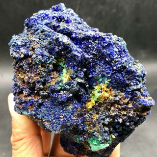 1.  21lb Natural Azurite Malachite Crystal Cluster Geode Rough Rare Mineral Specim