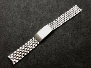 Rare Vintage Jb Champion Stainless Steel Spiked Brick 17.  25mm Watch Bracelet 60s