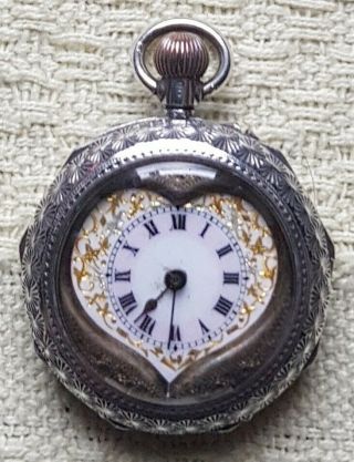 Antique Victorian Sterling Silver Cased Pocket Watch
