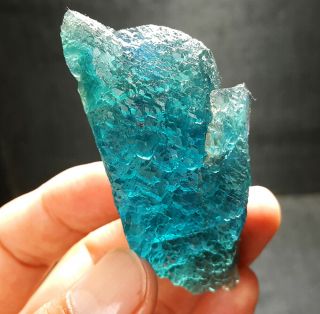 Rare 92 G Natural Transparent Blue Phantom Fluorite & Mineral Specimen/china A4