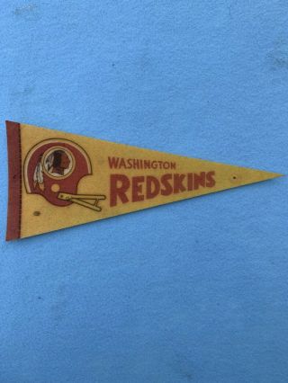 Rare Vintage 1970s Washington Redskins Football Nfl Mini Pennant
