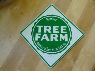Maine Tree Farm Sign Retired Farm Barn Agricultural Rare Stout Co.  Usa