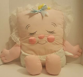 Vintage 1984 Pillow People Plush Rock A Bye Baby Stuffed Doll Toy 20 " Tall