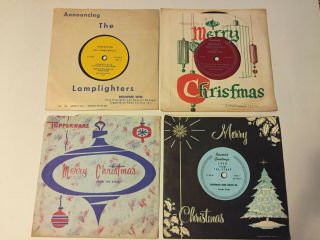 Vintage Tupperware Brownie Wise Christmas Greetings 78 Rpm Records Rare 1950 