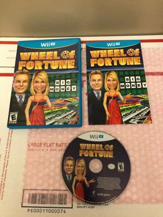 Cib Rare Wheel Of Fortune (nintendo Wii U,  2012) Complete Vg Disc Game Show