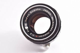 Rare Tokyo Kogaku Topcor - S Lens 50mm/f2 Leica 39mm Lmt Screw Mount 543287