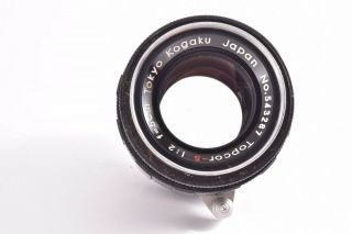 Rare Tokyo Kogaku Topcor - S lens 50mm/F2 Leica 39mm LMT screw mount 543287 3
