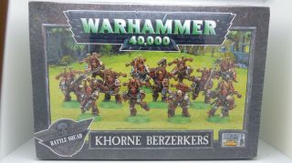 Warhammer 40k Chaos Khorne Berzerkers Marines Rare Oldhammer Sw Oop Mib