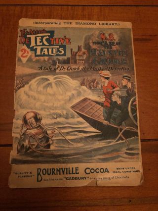 Rare Aldine Detective Tales No8 Case Of The Haunted Garage Bournville Cocoa