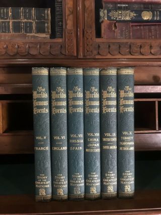 Antique Set Of Books The World’s Famous Events Stories Of The Greatest Nations