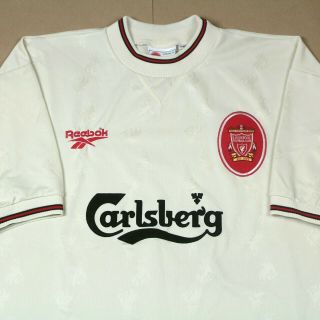 Liverpool 1996 1997 Away Shirt Rare Carlsberg (xl)