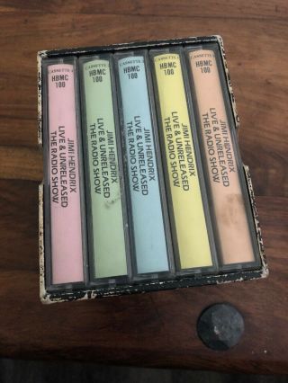 Jimi Hendrix - Live And Unreleased The Radio Show - 5 Cassette Tape Boxset Rare