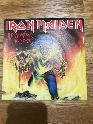 Iron Maiden 7 " Rare Red Vinyl " Number Of The Beast " 1982 Ex