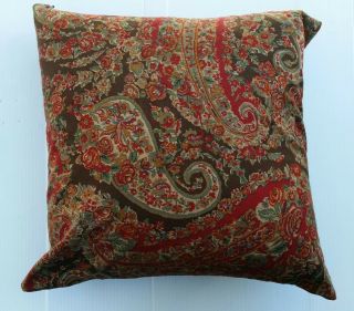 Rare Pottery Barn Carrie Paisley Floral Square 20 " Pillow Cover,  Insert