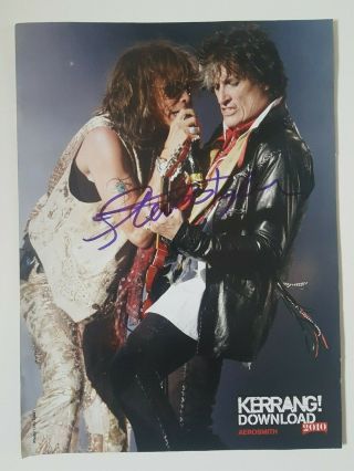 Steven Tyler (aerosmith) Hand Signed Poster - Rare - Autographed