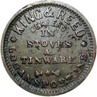 1864 Logansport Indiana Civil War Token King & Reed R7 Rare Variety