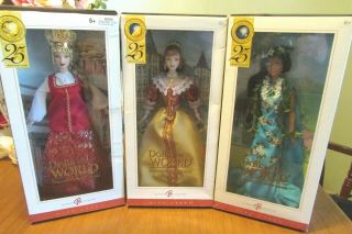 Barbie Dolls Of The World 25th Anniversary Pink Label Russia,  Holland,  Pacific