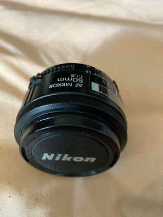 Nikon Af Nikkor 50mm F/1.  8d Lens - Black Rarely In