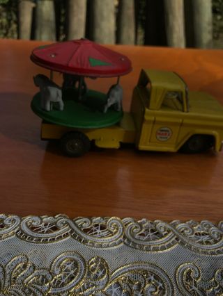 1950s Marx Animal Truck Tin Bright Old Antique Vintage Toy Yellow Green