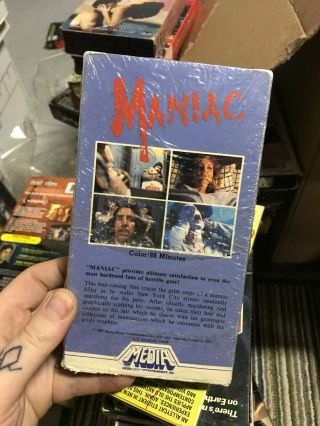 MANIAC HORROR SOV SLASHER RARE OOP VHS BIG BOX SLIP 2