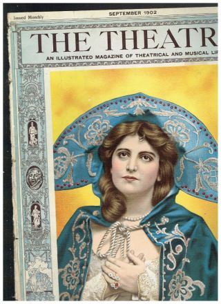 Rare Vintage September 1902 The Theatre Magaziine Maxine Elliott Color Cover
