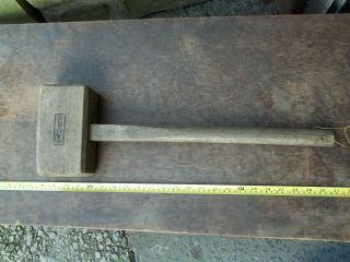 Vintage Japanese Industrial Wood Mallet Hammer,  Design,  Prop,  Carpentry Shop