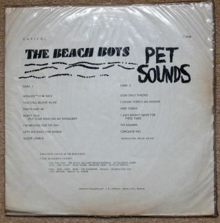 BEACH BOYS Pet Sounds rare Uruguay pressing alternate cover Capitol 2