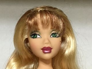 Barbie My Scene Delancey Doll Green Eyes Highlighted Hair Bangs Rare