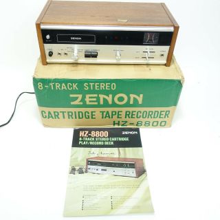 Zenon 8 Track Stereo Player Hz - 8800 Vintage 1974 Rare