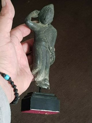 Fantastic Extremely Rare Ancient Gandhara Bronze Statue 100 - 300 Ad.  452 Gr.  250mm