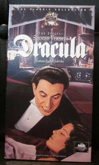 Dracula Spanish Version Vhs Halloween Rare Htf Tovar Villarias