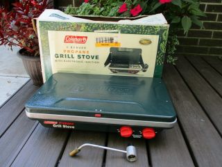 Vintage Coleman Propane Grill Stove Camping Fold - Out Grill Model 9921 /