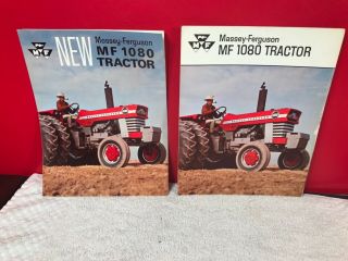 2 Rare 1950s Massey Harris Ferguson Tractor 1080 Dealer Ad Brochure