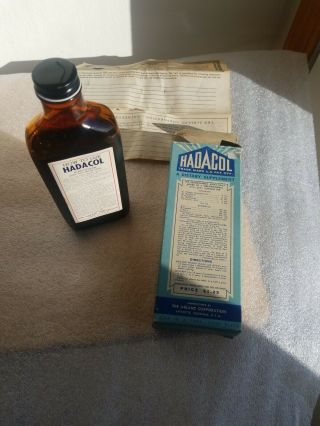 Vintage Antique Hadacol Quack Medicine Lafayette La Leblanc Corp 8oz.  W/ Box.