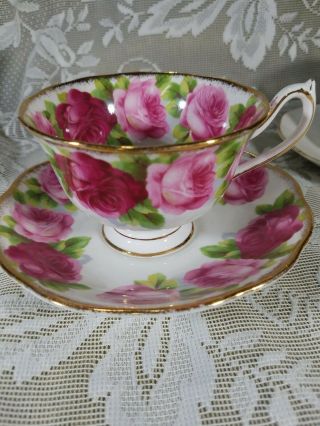 Vintage Royal Albert Bone China Tea Cup And Saucer Old English Rose Pattern