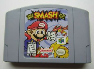 Authentic Smash Bros Nintendo 64 N64 Party Video Game Cart Official Rare C