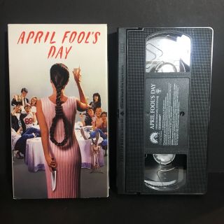April Fools Day Vhs 1986 80’s Teen Slasher Horror Cult Tape Film Paramount Rare