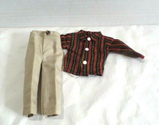 Vintage Vogue Ginny Family Jeff Doll Outfit - Tan Chino Pants & Ivy League Shirt