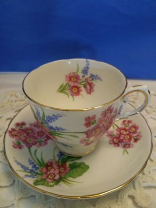 " Vintage Cup And Saucer Tucscan Fine English Bone China Pretty ".