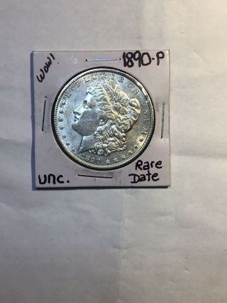 1890 - P Morgan Silver Dollar Uncirculated Ms,  Rare Date