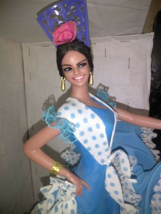 Vintage Marin Chiclana 12” Doll Turquoise Dress 2